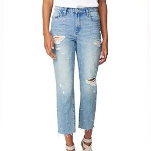 Neiman Marcus Blank NYC Love Letter Embellished Jeans